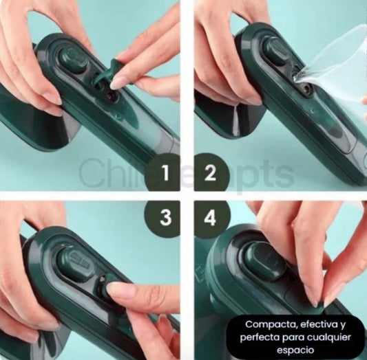 Plancha Portátil 2-en-1: Ropa impecable sin perder minutos